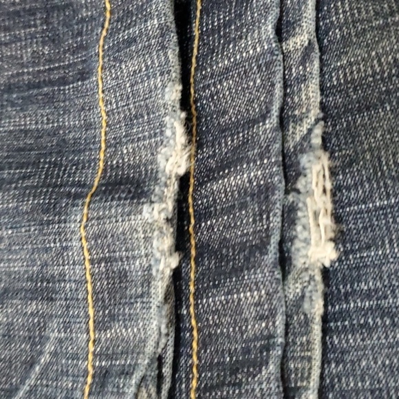 Chico's jeans women's chicos size 0 equals US size 4 blue embellished pockets - Picture 13 of 15